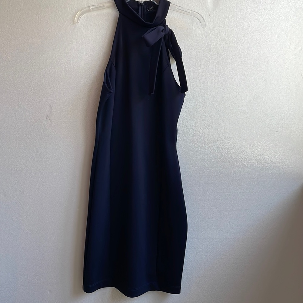 Halter neck heavyweight knit body con dress size small